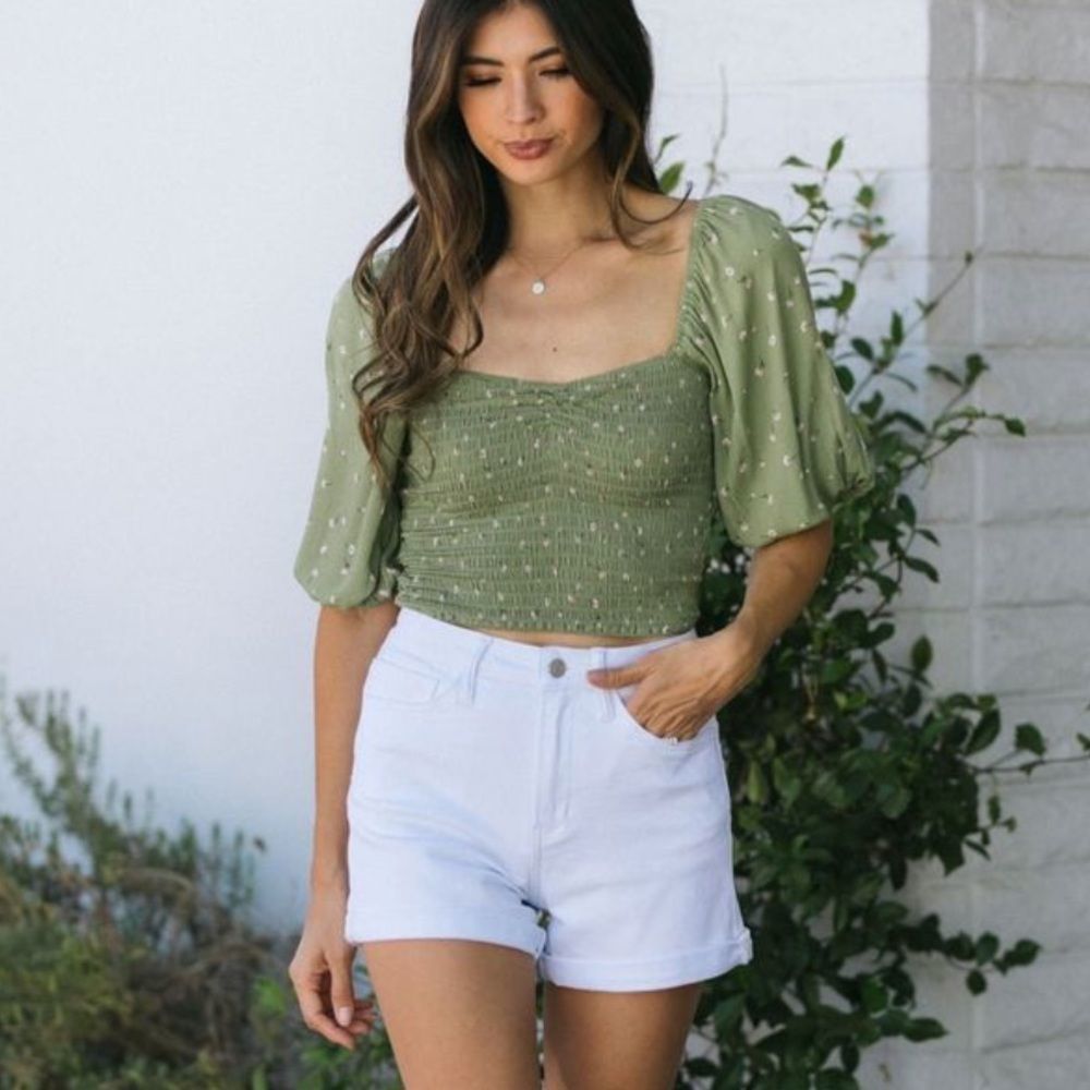 THE VERVET super high rise roll up shorts S M L size